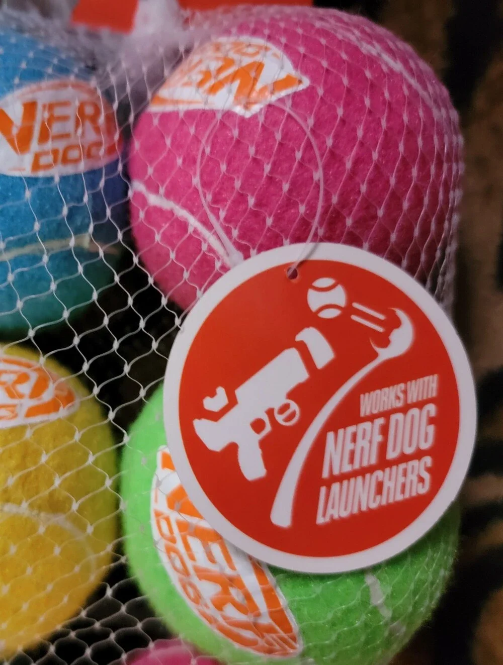 Kong Dog Bright Multicolor Squeak Tennis Balls - 6 Pack Reg Size Med/large